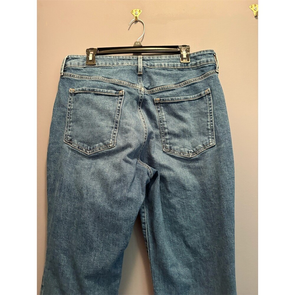 Old Navy OG Straight Jeans Womens Size 16 Blue Medium Wash High Rise - Picture 6 of 10